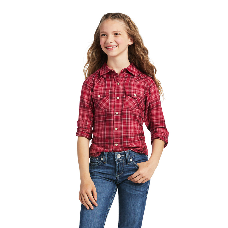 Girl's Ariat Adobe Plaid Long Sleeve Shirt