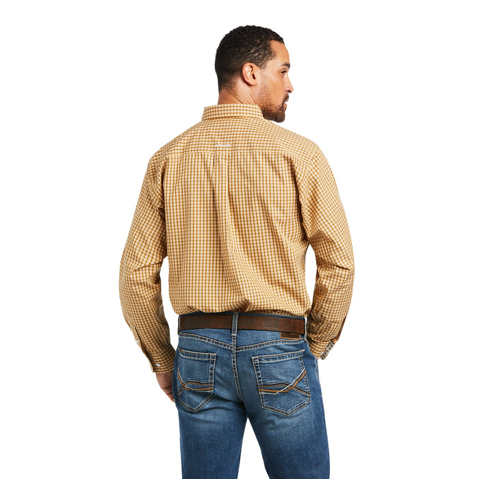 Men's Ariat Wrinkle Free Harvey Classic Fit Honey Mustard Long Sleeve Shirt