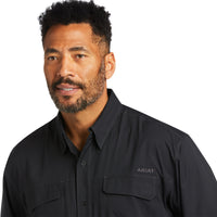 Men's Ariat VentTek Outbound Classic Fit Black Long Sleeve Shirt