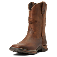 Kid's Ariat Youth Anthem Patriot Distressed Brown Boot