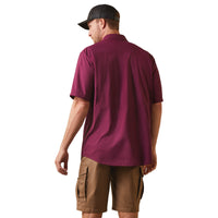 Men's Ariat Purple VenTek Short Sleeve Shirt