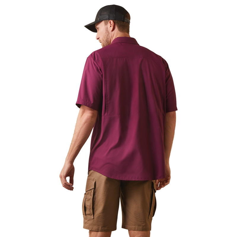 Men's Ariat Purple VenTek Short Sleeve Shirt