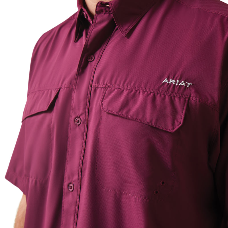 Men's Ariat Purple VenTek Short Sleeve Shirt