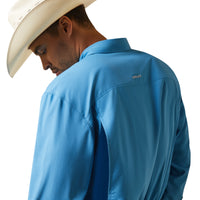 Men's Ariat Ventek Cendre Blue Long Sleeve Classic Shirt