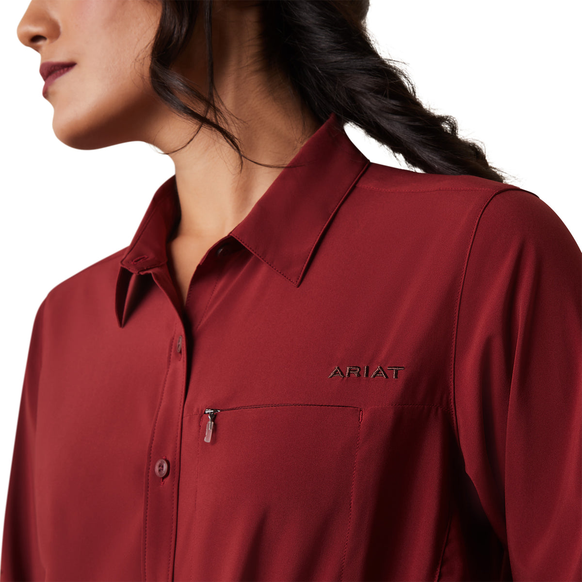 Women's Ariat Ventek Long Sleeve Pomegranate Western Shirt