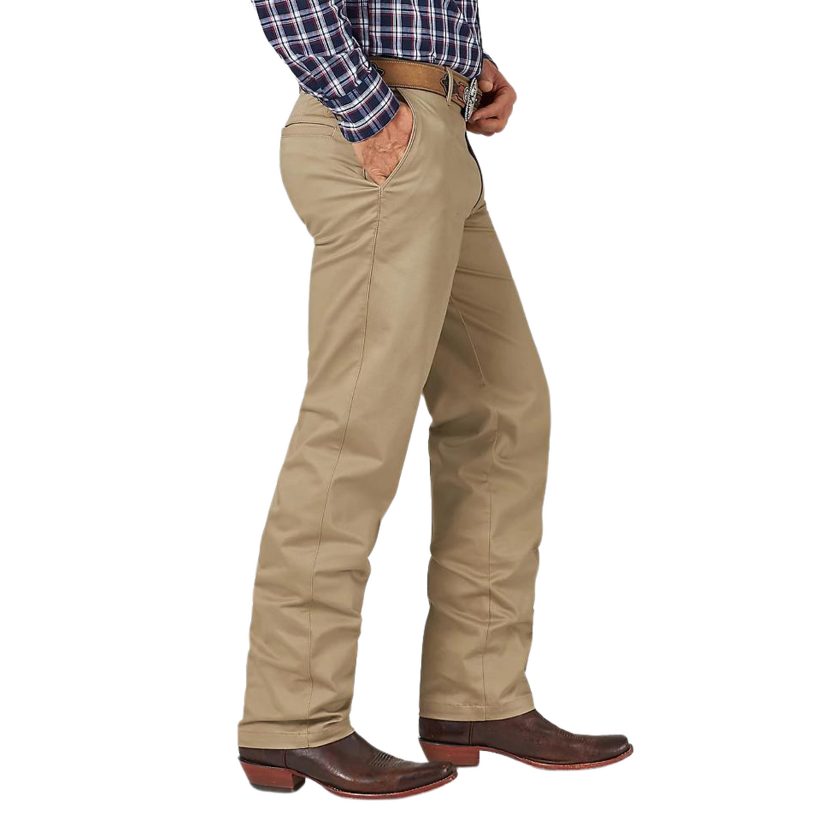 Men's Wrangler Riata Flat Front Khaki Pants
