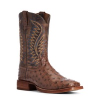 Men's Ariat Gallup Mocha Full Quill Ostrich Boot