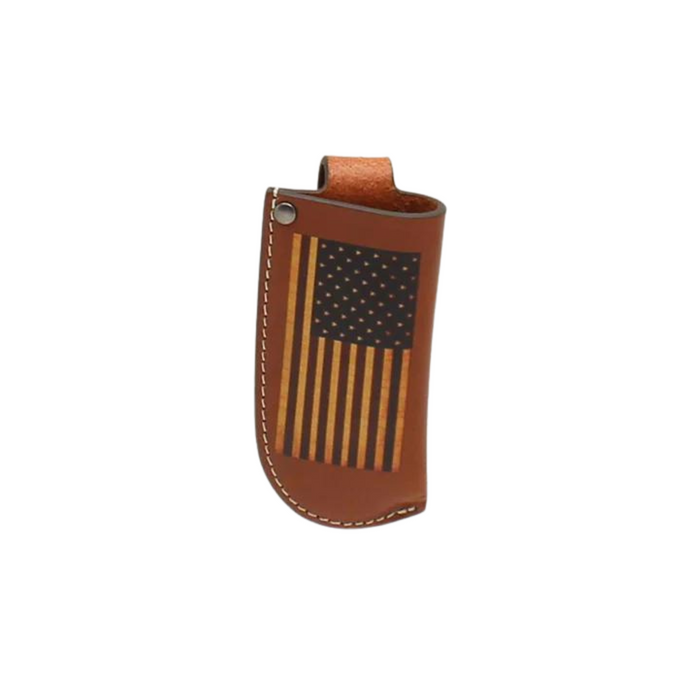 USA Flag Brown Knife Sheath