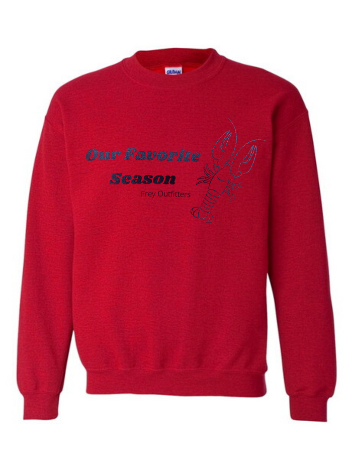 Women's "Our Favorite Season" Red Sweatshirt