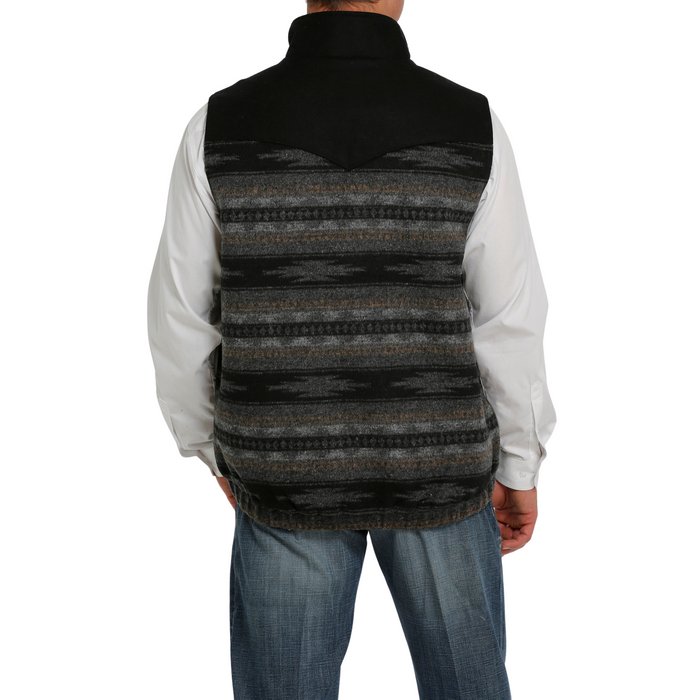 Men's Cinch Wooly Concealed Carry Vest- Black/Gray