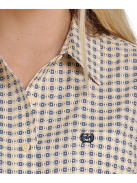 Women's Cinch Arenaflex Button-Down Western Shirt- Yellow