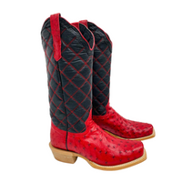Women's R. Watson Red Rose Full Quill Ostrich