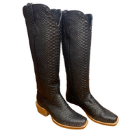 Women's R. Watson Matte Black Python