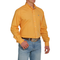 Men's Cinch Long Sleeve Print- Orange