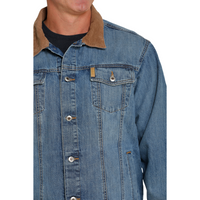 Men's Cinch Denim Trucker Jacket- Indigo