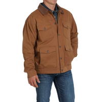 Men's Cinch Brown Canvas Jacket