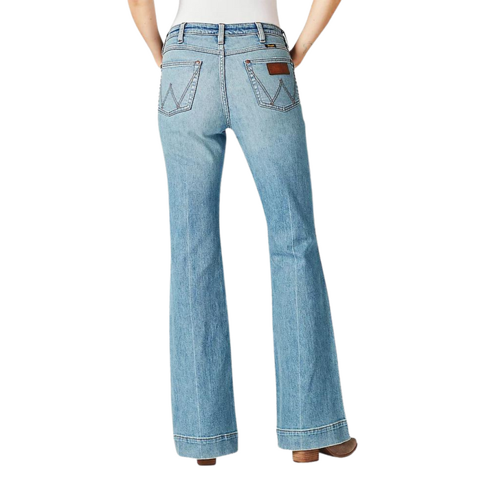 Women's Wrangler Retro® Green Jean: Women's High Rise Trouser Jean, Emma