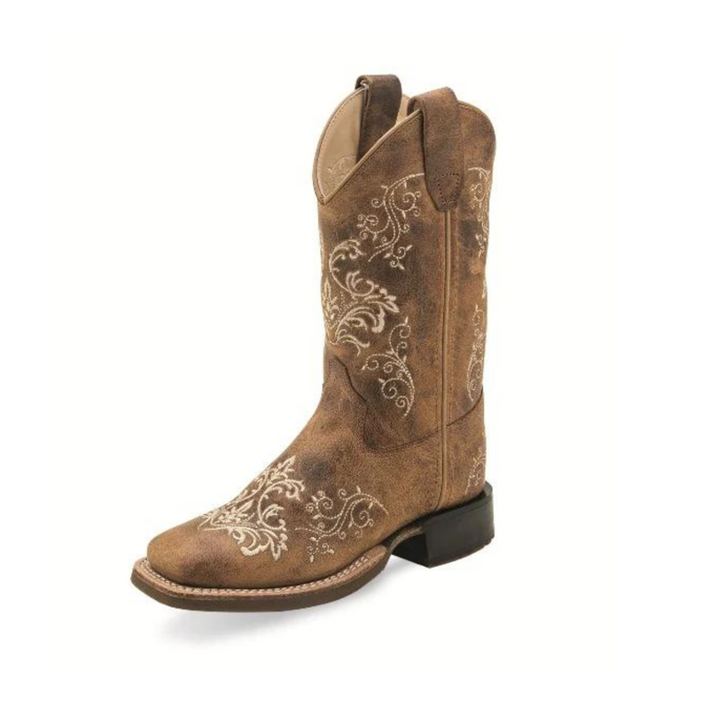 Kid's Jama Brown Square Toe Boot