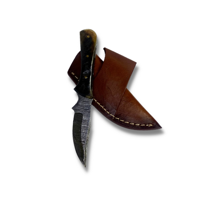 Damascus 6.25" Ram Horn Knife