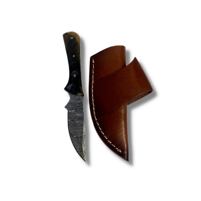 Damascus 6.25" Ram Horn Knife