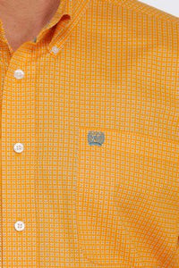 Men's Cinch Long Sleeve Print- Orange