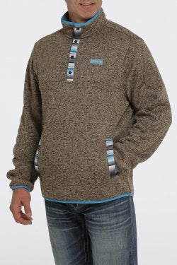 Men's Cinch Fleece Brown Pullover