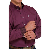 Men's Cinch Long Sleeve Solid Purple Shirt