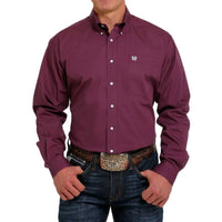 Men's Cinch Long Sleeve Solid Purple Shirt