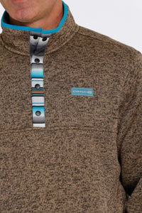 Men's Cinch Fleece Brown Pullover