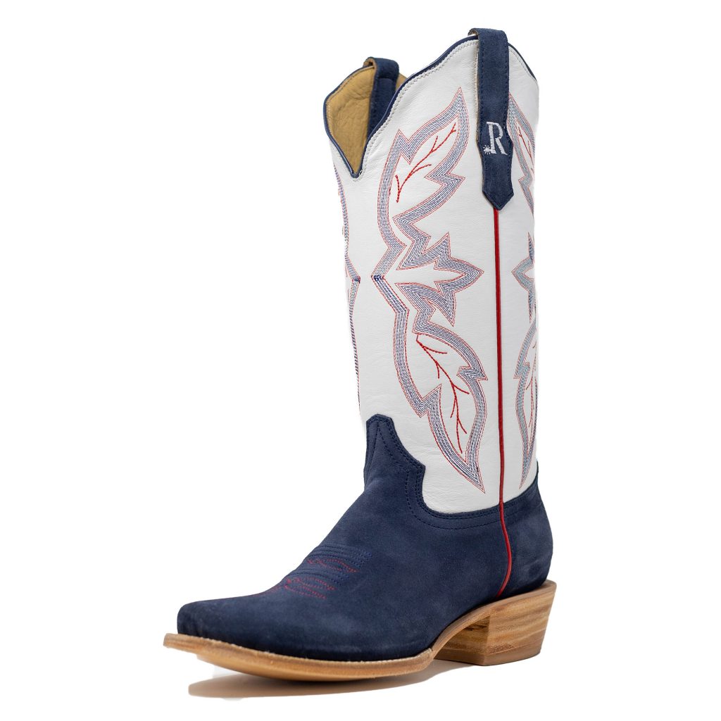 Women's R. Watson Midnight Blue Rough Out/Winter White Boot
